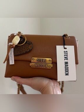 Steve Madden Crossbody Bag with Gold Hardware color:Ochre style:Bzypher